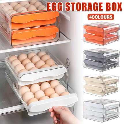 Kitchen Egg Double Layer Storage Box for Food Organization Fresh Keeping