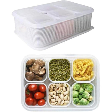 Crisper Refrigerator Storage Box Plastic Sealed Food Compartment Organizer Set