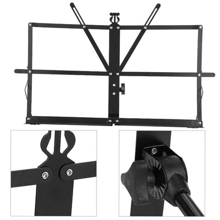 Portable Folding Music Stand Iron Desktop Book Holder Reading Sheet Rack Display