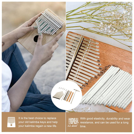 17-Tone Keyboard Set with Soundboard and Tuning Hammer for Musical Instrument