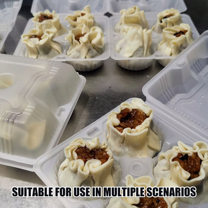 100PCS Disposable Food-Container 4/6 Grids Easy to Stack for Takeaway Box Meal