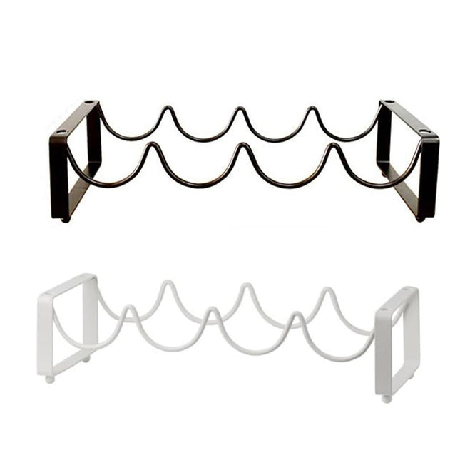 Iron Wine Rack Bottle Holder Metal Display Stand Tabletop Decorative Storage