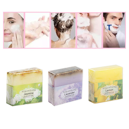 Essential Oil Soap Set 5PCS Plant Based Handmade Bars for Bath Face Hand Washing