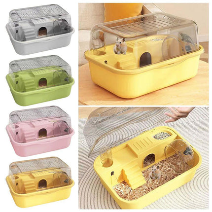Hamster Cage Plastic Acrylic Ventilated Double Level 35 x 25 x 18.5cm 4 Colours