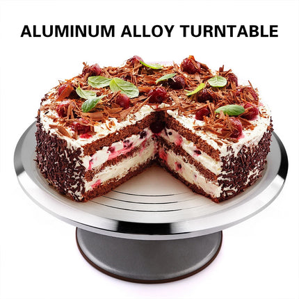 Cake Turntable Aluminum Alloy Revolving Stand for Cake Decorating Baking Use