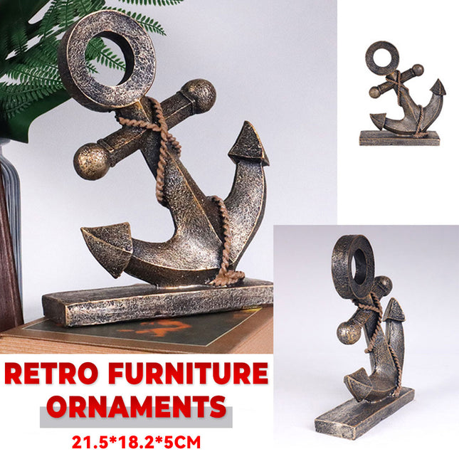 Vintage Nautical Ship Rudder Wall Decor Retro Maritime Style Home Ornament