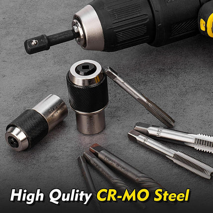 3PCS Adjustable Tap Socket Set M3-M12 Cr-Mo with 3/8 Drive Adapter for Workshop