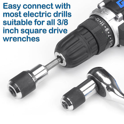 3PCS Adjustable Tap Socket Set M3-M12 Cr-Mo with 3/8 Drive Adapter for Workshop