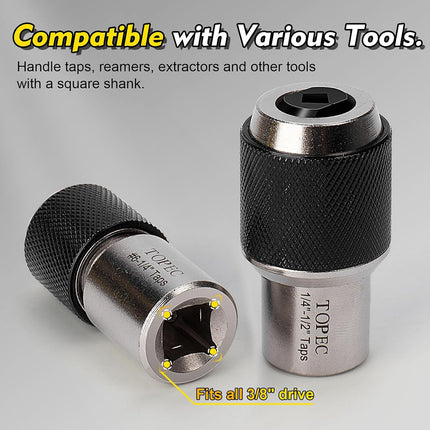 3PCS Adjustable Tap Socket Set M3-M12 Cr-Mo with 3/8 Drive Adapter for Workshop