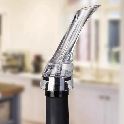 2PCS Portable Wine Decanter Dispenser Aerator Bottle Pourer Set for Party Travel