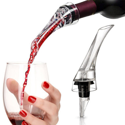 2PCS Portable Wine Decanter Dispenser Aerator Bottle Pourer Set for Party Travel
