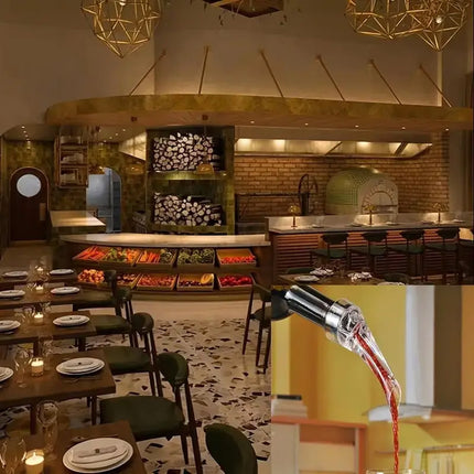 2PCS Portable Wine Decanter Dispenser Aerator Bottle Pourer Set for Party Travel