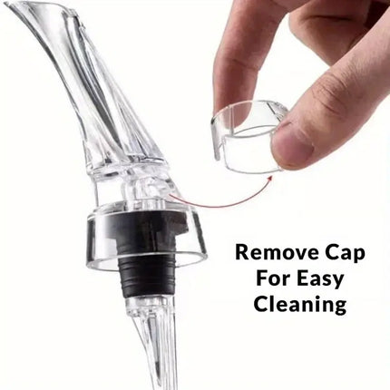 2PCS Portable Wine Decanter Dispenser Aerator Bottle Pourer Set for Party Travel
