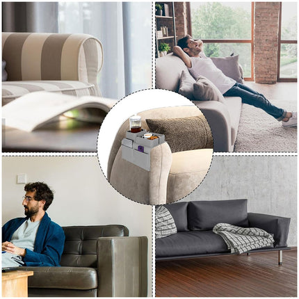 Multifunctional Sofa Armrest Tray Table Living Room Couch Side Table Organizer