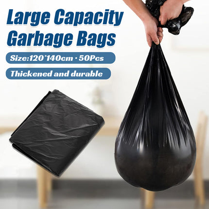 50PCS Large Trash Bags 140cmx120cm Garbage Bags for Kitchen Home Use