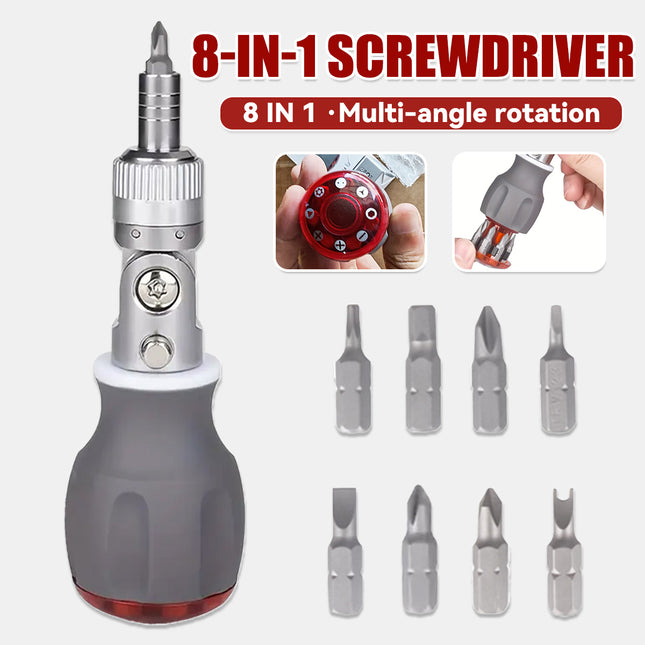 8 in 1 Multi Function Ratchet Screwdriver Durable Chrome Vanadium Steel Repair