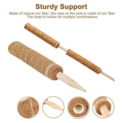 6pcs Plant Support Coir Moss Totem Pole Creeper Climbing Extension Stick Goody
