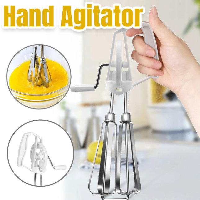 Stainless Steel Hand Mixer Whisk Baking Tool Household Flour Beater for Kitchen