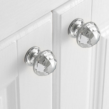 French Cabinet Handle Bright Silver Single Hole Modern Pull for Drawer Wardrobe