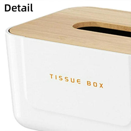 Wooden Lid Paper Towel Box Tissue Holder Napkin Organiser for Home Kitchen
