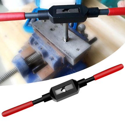 Precision Tap Wrench Adjustable M4-M12 T-Bar Black Red 285mm for Workshop DIY