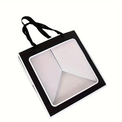 20PCS Open Window for Flower Doll Wedding Gift Transparent Square Packaging Bag