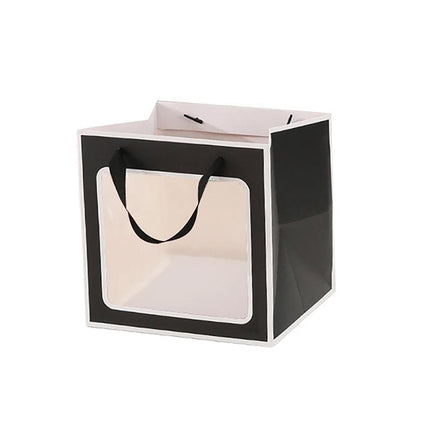 20PCS Open Window for Flower Doll Wedding Gift Transparent Square Packaging Bag