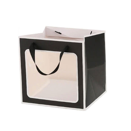 20PCS Open Window for Flower Doll Wedding Gift Transparent Square Packaging Bag
