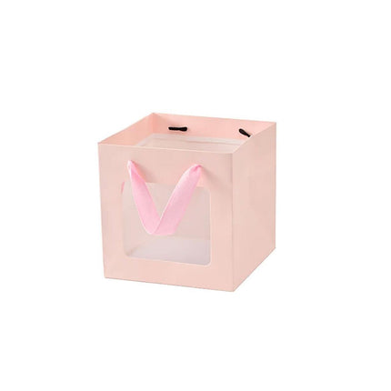 20PCS Open Window for Flower Doll Wedding Gift Transparent Square Packaging Bag