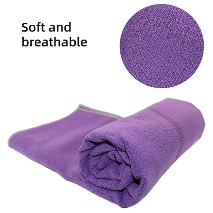 Portable Yoga Blanket with Body Position Line Non Slip Soft for Home Gym Studio