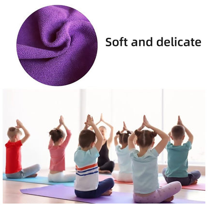 Portable Yoga Blanket with Body Position Line Non Slip Soft for Home Gym Studio