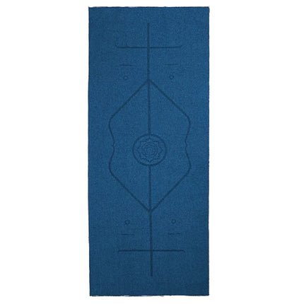 Portable Yoga Blanket with Body Position Line Non Slip Soft for Home Gym Studio