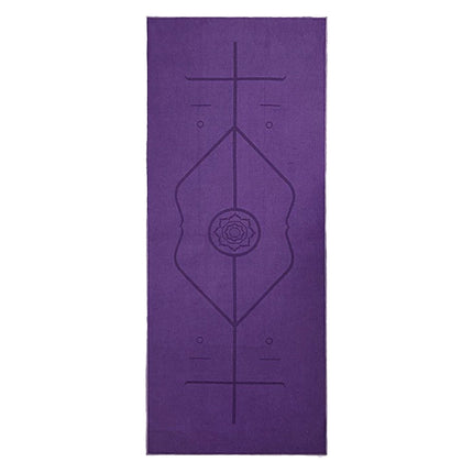 Portable Yoga Blanket with Body Position Line Non Slip Soft for Home Gym Studio