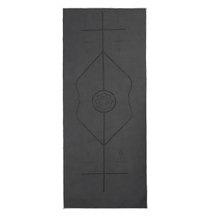 Portable Yoga Blanket with Body Position Line Non Slip Soft for Home Gym Studio