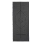 Portable Yoga Blanket with Body Position Line Non Slip Soft for Home Gym Studio