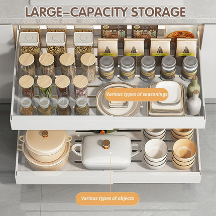 Cabinet Inner Slide Pull Out Shelf Telescopic Rack For Kitchen Cupboard Rack