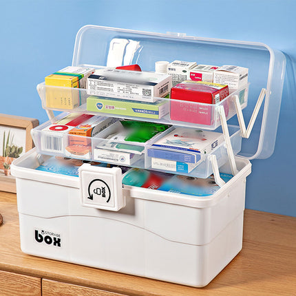 Household Medicine Box Large Capacity First Aid Storage Home Medical Organiser