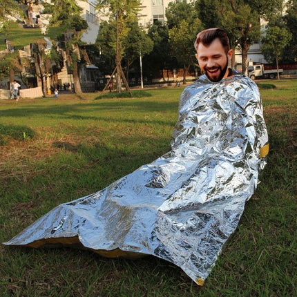 2PCS Outdoor Emergency Survival Sleeping Bag Blanket Keep Warm Reflection