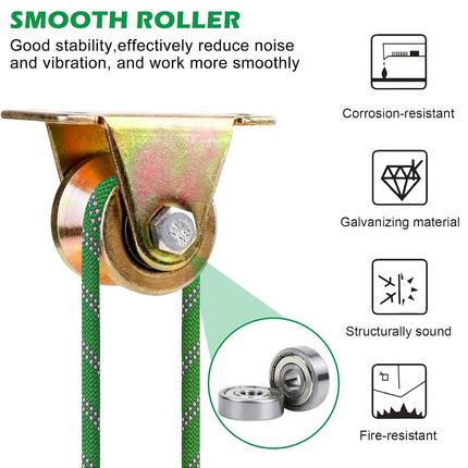 4PCS V-Type Track Wheel Guide Wheel with Bracket Pulley Sturdy Cold-rolled Steel