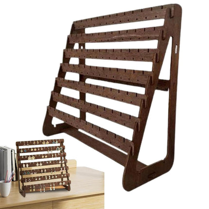 Vintage Wooden Earring Holder Jewelry Display Stand Organizer for Earrings