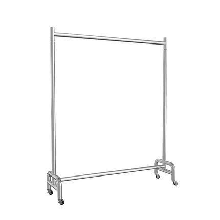 Floor-Standing Mobile Garment Rack with Wheels Clothes Display Stand Sturdy