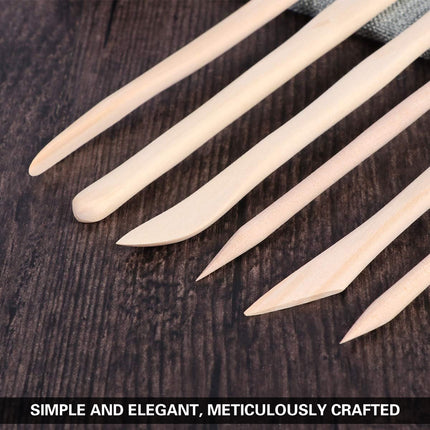 14PCS Clay Sculpting Tool Set Pottery Ceramic Art Carving DIY Wood Handle