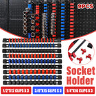9PCS Socket Holder Rail Organizer 1/4 3/8 1/2 Inch for Garage Workshop Tool Use