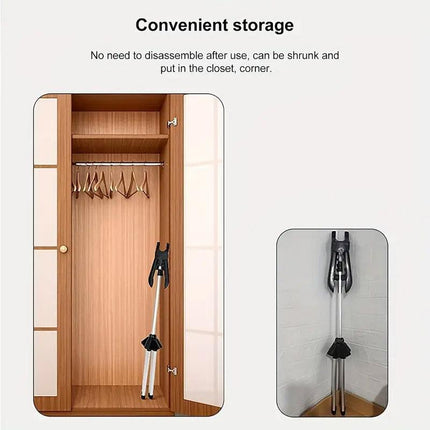 Home Floor Standing Ironing Rack Shelf Storage Organizer for Laundry Room