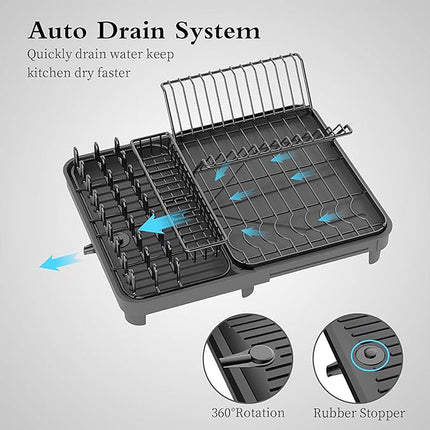 Kitchen Bowl Plate Storage Rack Sink Chopstick Holder Dish Draining Shelf
