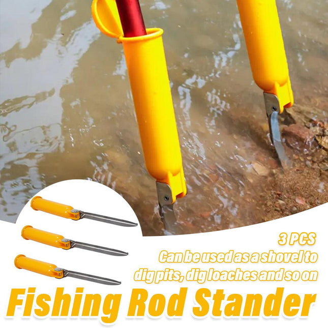 Fishing Rod Holder Stand Ground Plunger Pole Rack Adjustable Bank Stick Support