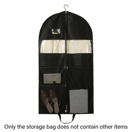 2pcs Hanging Closet Garment Dust Cover Storage Bag Clothes Protector Organizer