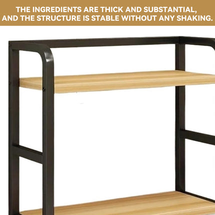 2 Tier Kitchen Storage Rack Floor Standing 50 x 42 x 14cm Spice Seasoning Shelf