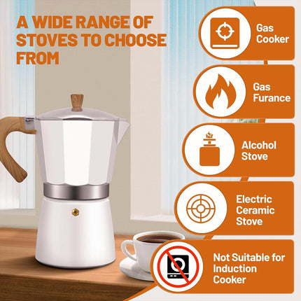 Portable Coffee Maker Wood Grain Handle Outdoor Manual Espresso Machine Camping