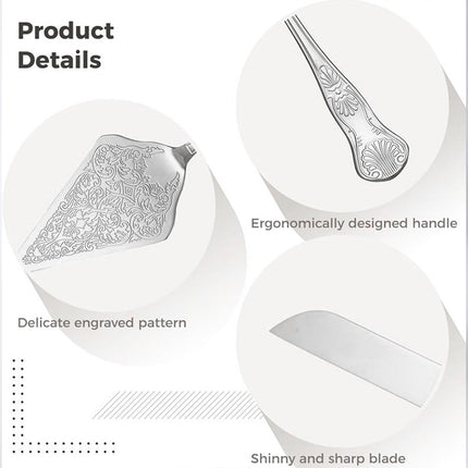 Stainless Steel Cake Knife Scoop Baking Tools Dessert Cutter Server Utensils